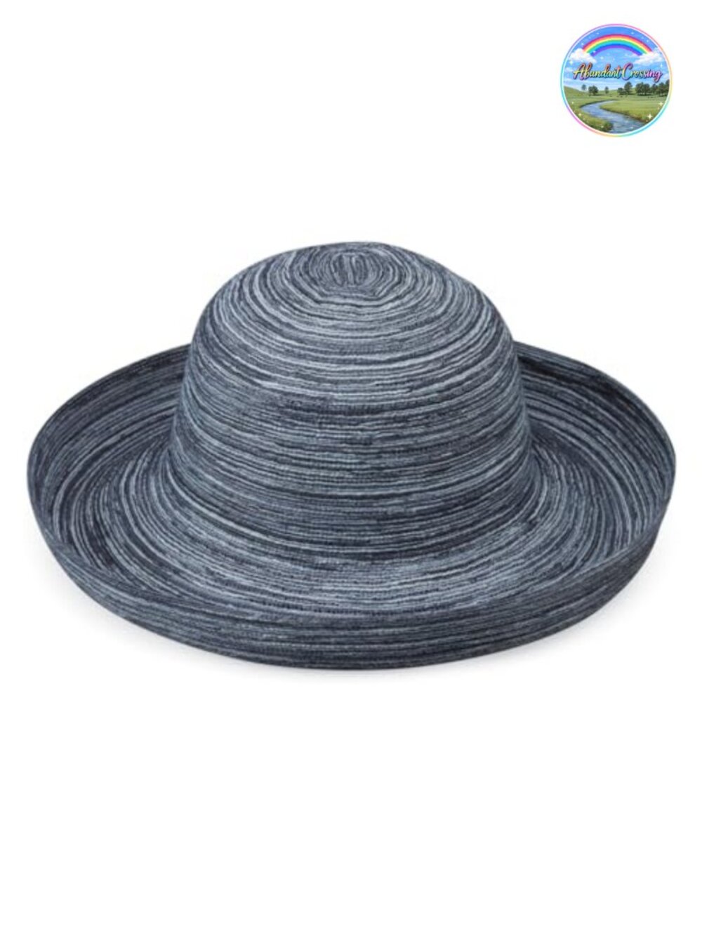 UPF 30+ Wide Brim Sun Hat - Packable, Adjustable, Striped
